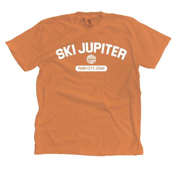 orange tee Jupiter peak park city tee shirt t